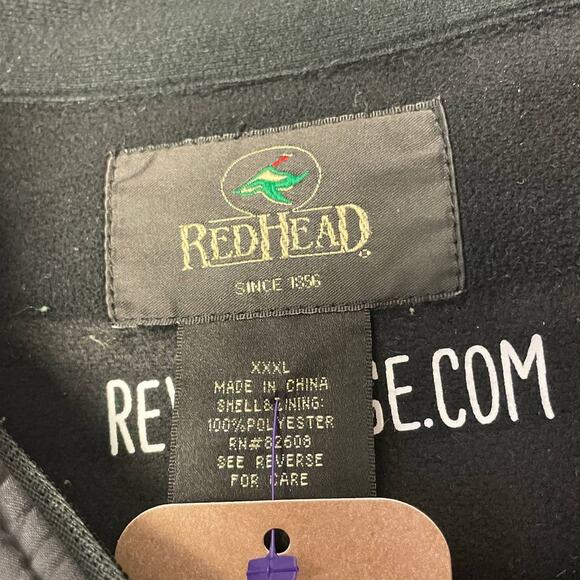 Hand Printed Upcycled 3XL Red Poppy Flower Weatherproof Full Zip Jacket - Picture 5 of 5